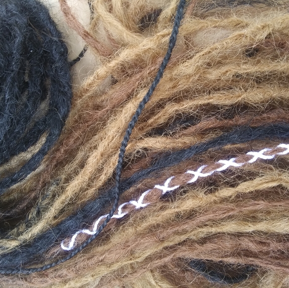 Black brown ombre tie on Loc extensions - Picture 6 of 8